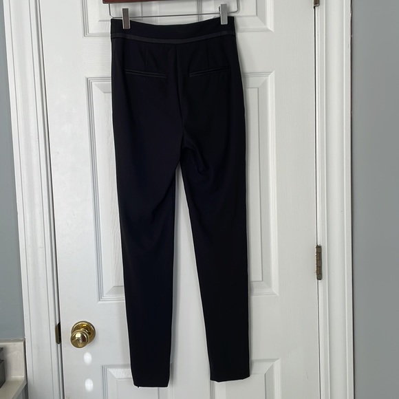 H&M Black Tapered Tuxedo Pants; Size 2; Excellent Condition - Picture 2 of 7